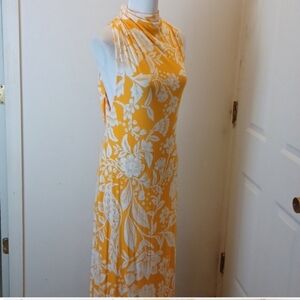 Free People size medium maxi dress fitted strechy open back